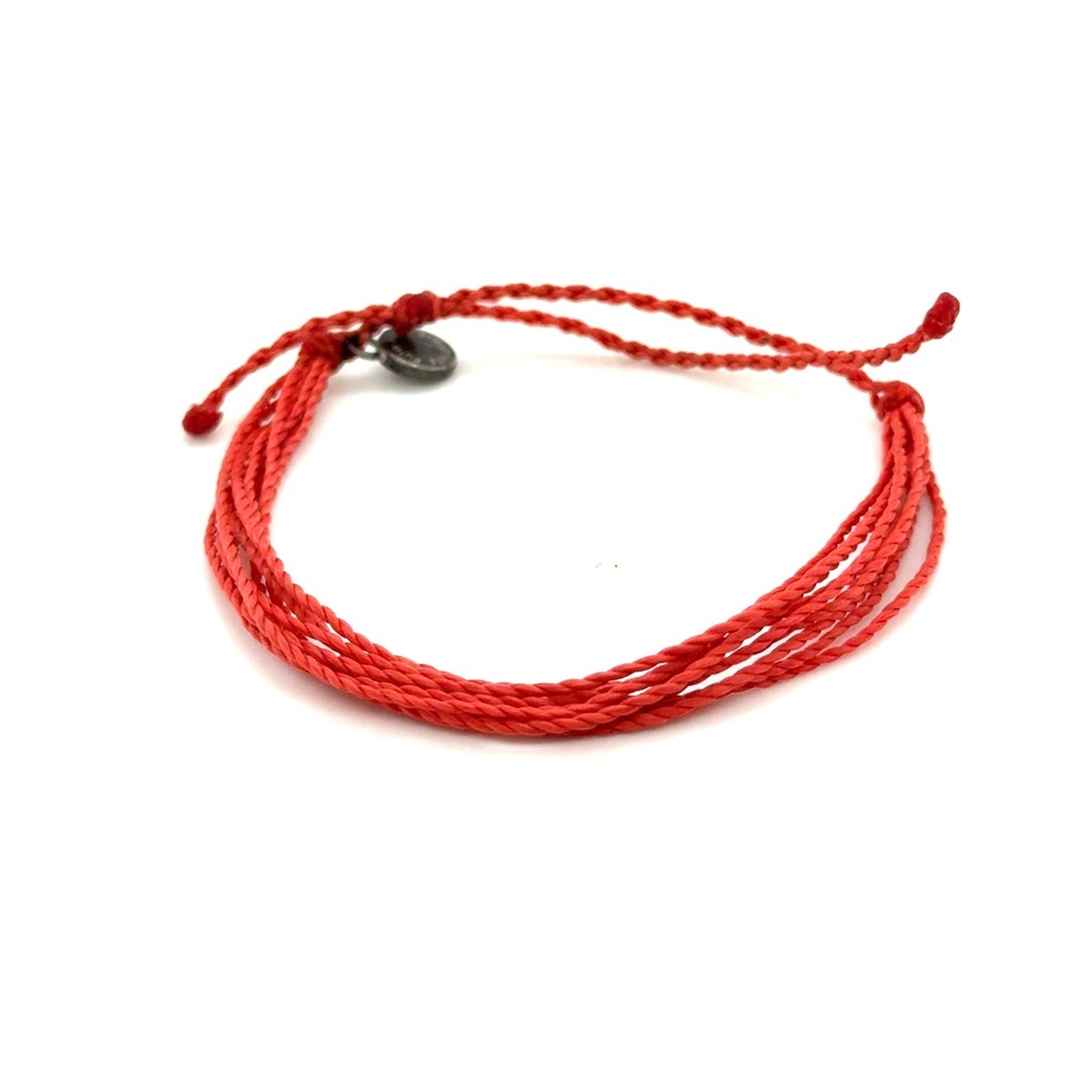 Pura Vida Original String Bracelet Red Wax Coated Adjustable Boho Beach Jewelry